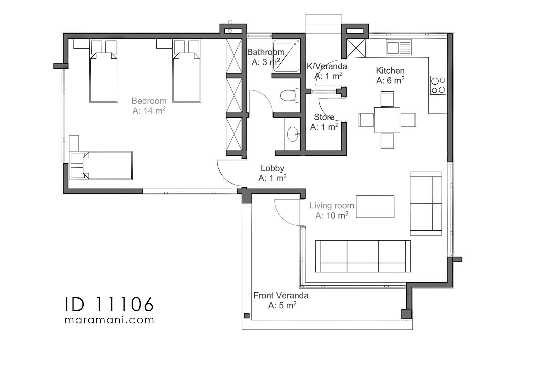 Small Modern House Design - ID 11106