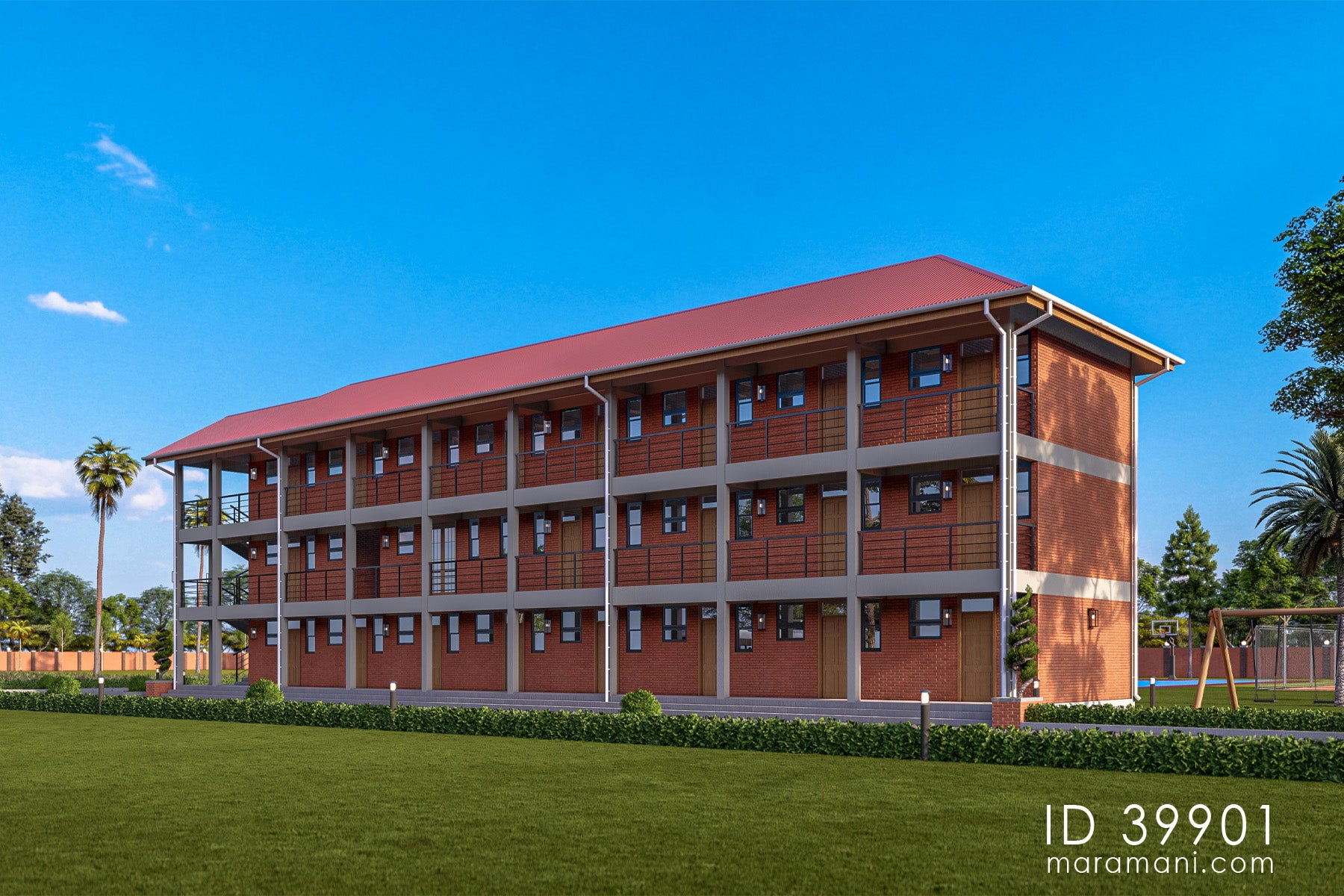 18 Bedroom Hostel Design - ID 39901