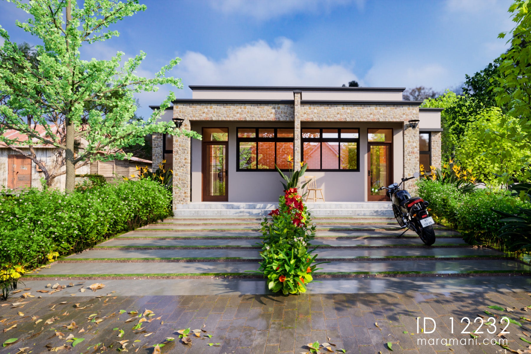 1 Bedroom Duplex house plan - ID 12232