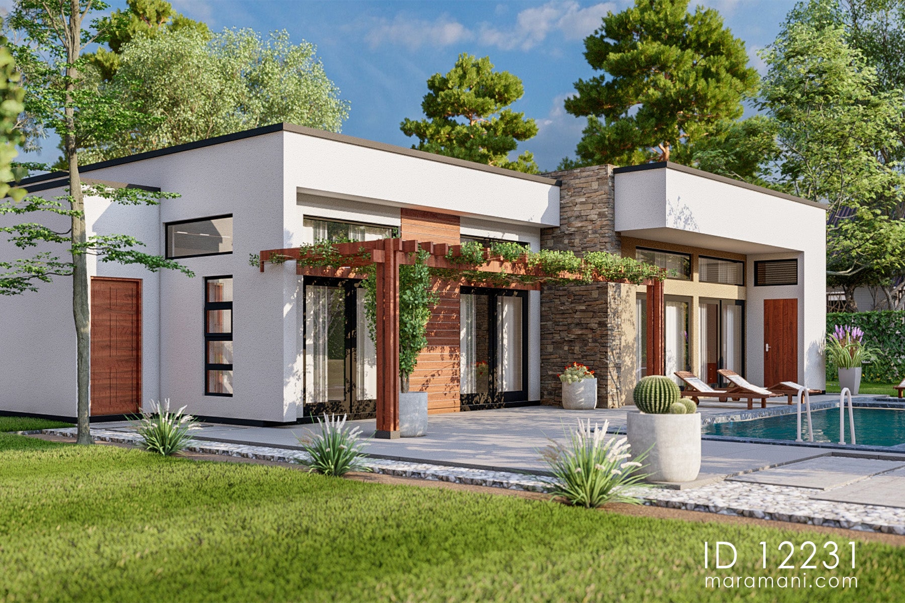 2 Bedroom Contemporary Plan - ID 12231