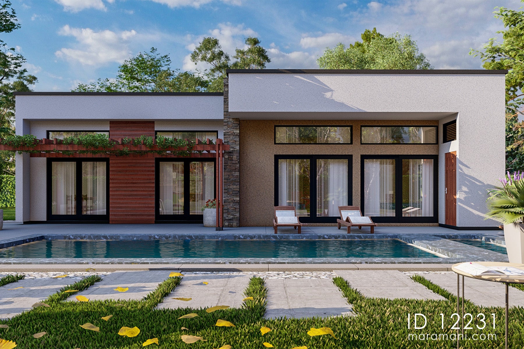 2 Bedroom Contemporary Plan - ID 12231