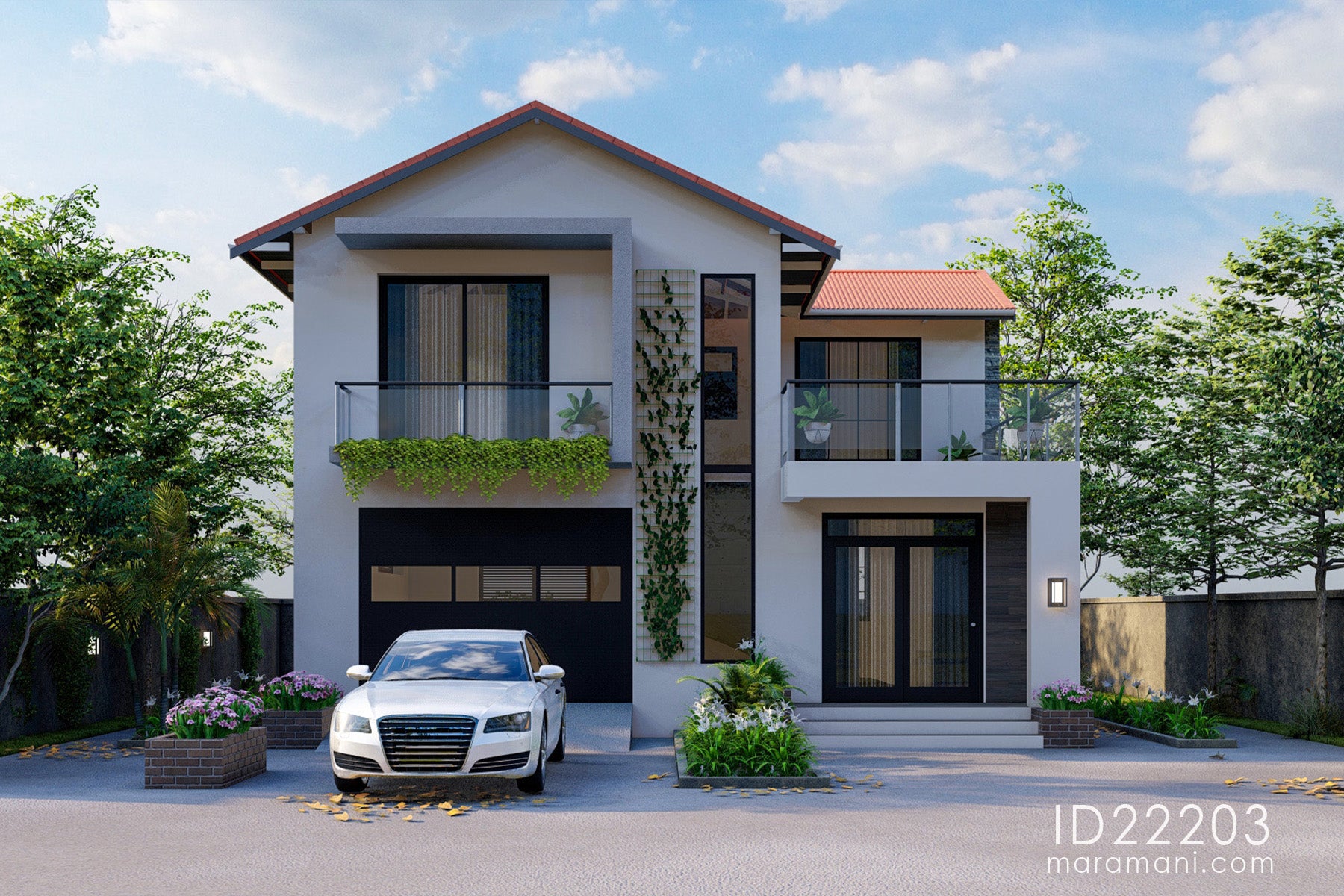2 -Storey 2 Room House Plan - ID 22203
