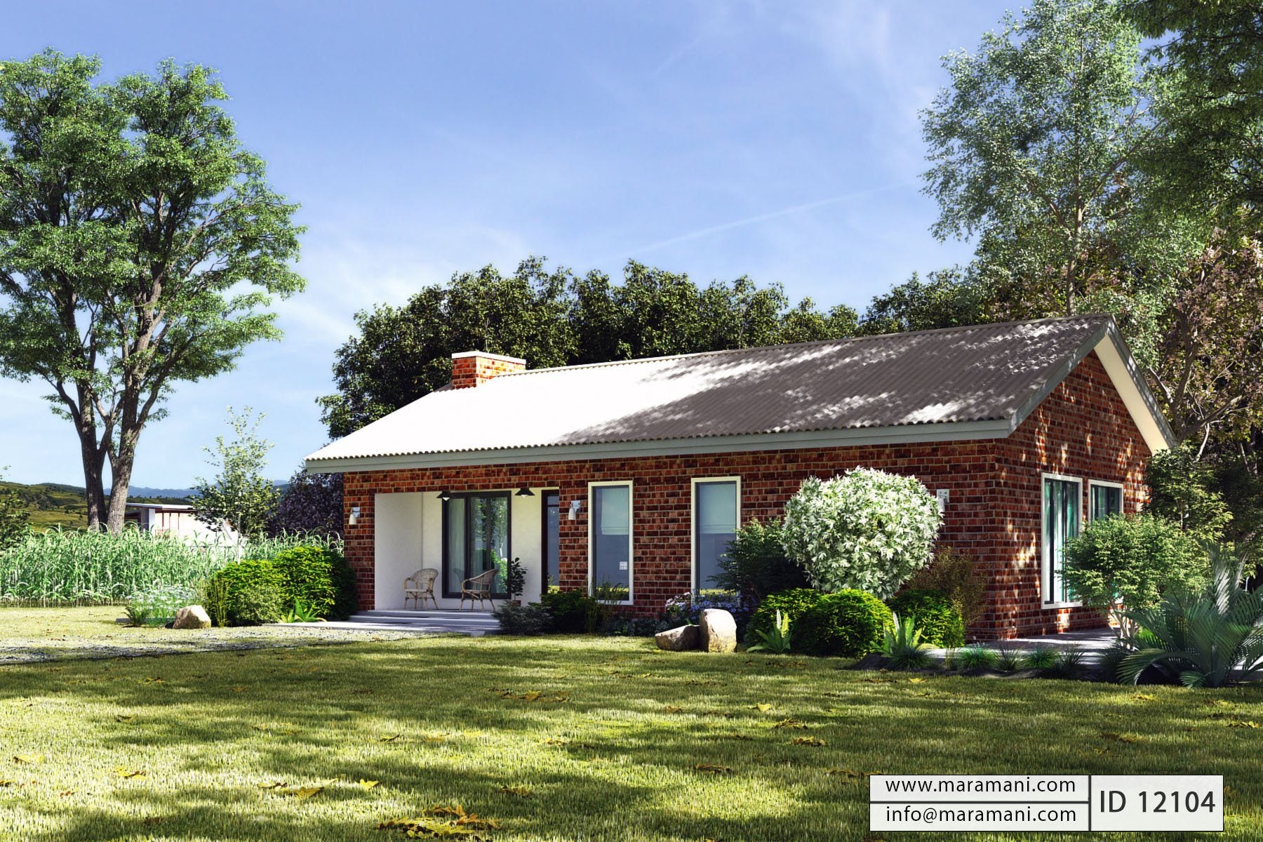 2 bedroom house plan - ID 12104