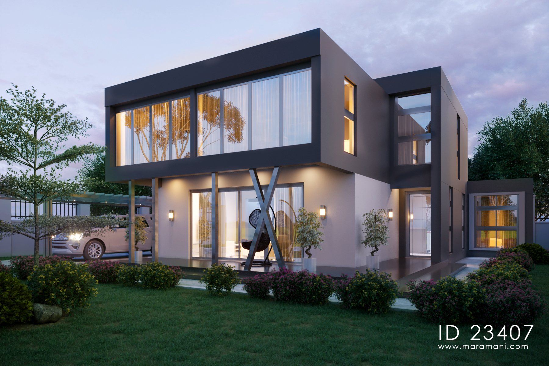 3 Bedroom Contemporary House Plan - ID 23407