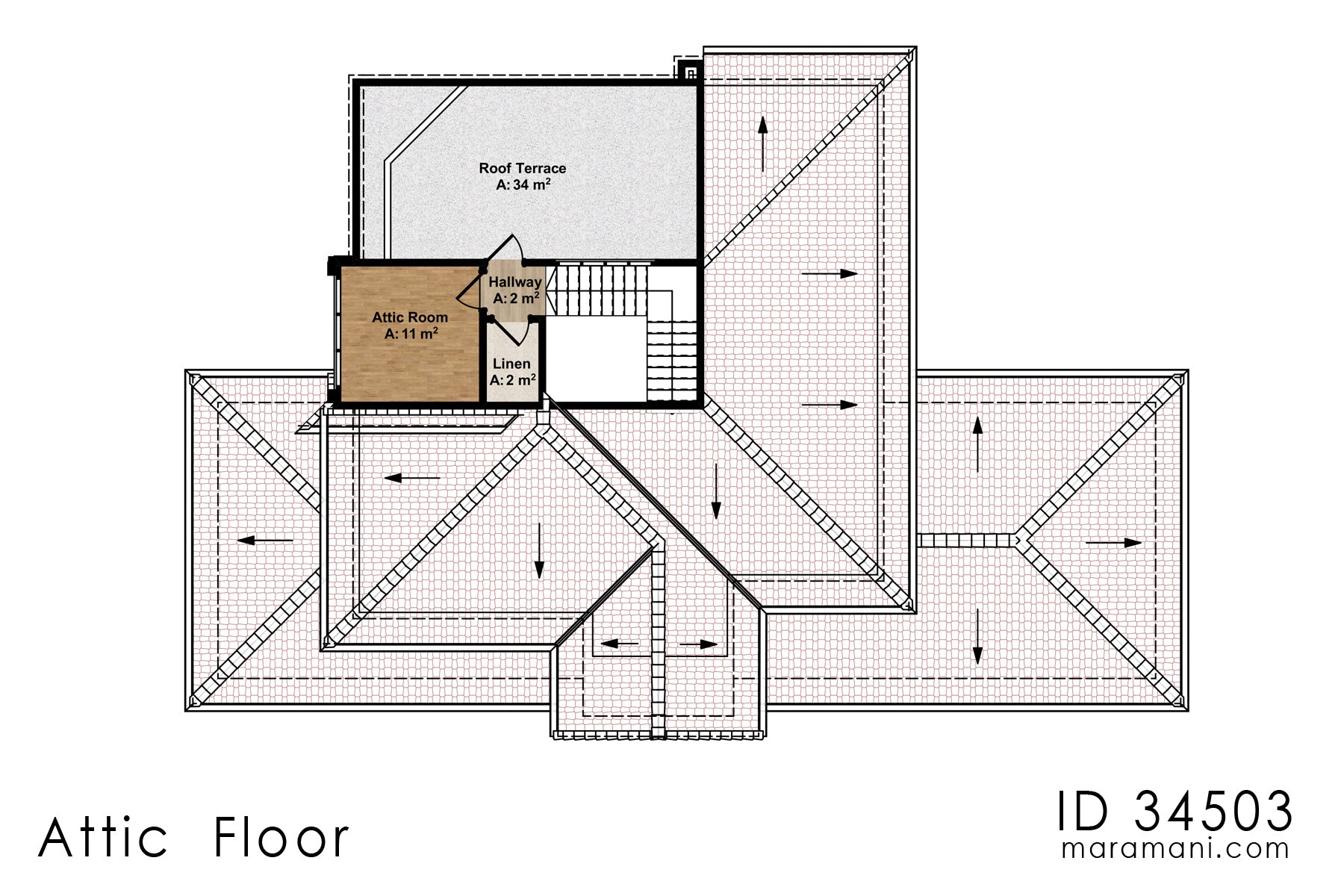 4 Bedroom modern house design - ID 34503