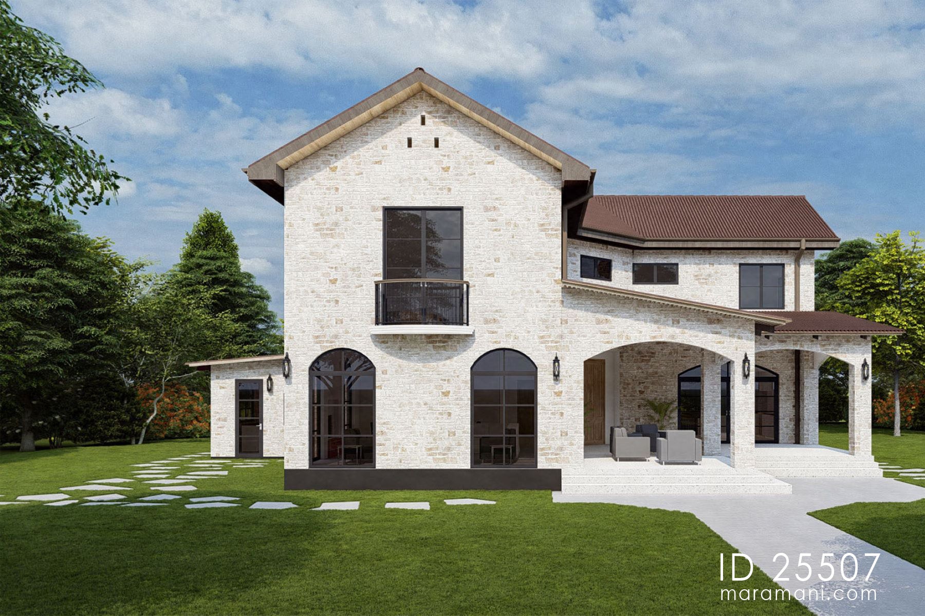 5 Bedroom Farmhouse Plan - ID 25507