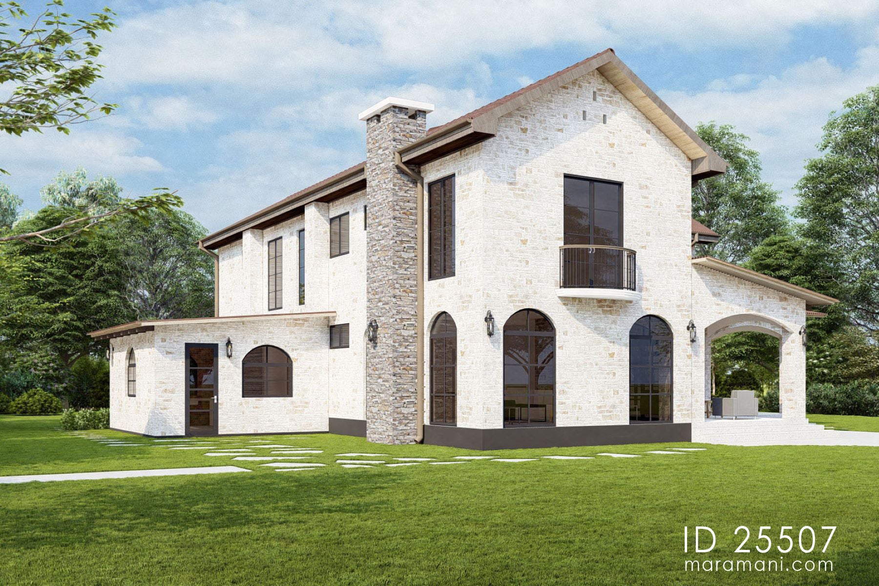 5 Bedroom Farmhouse Plan - ID 25507