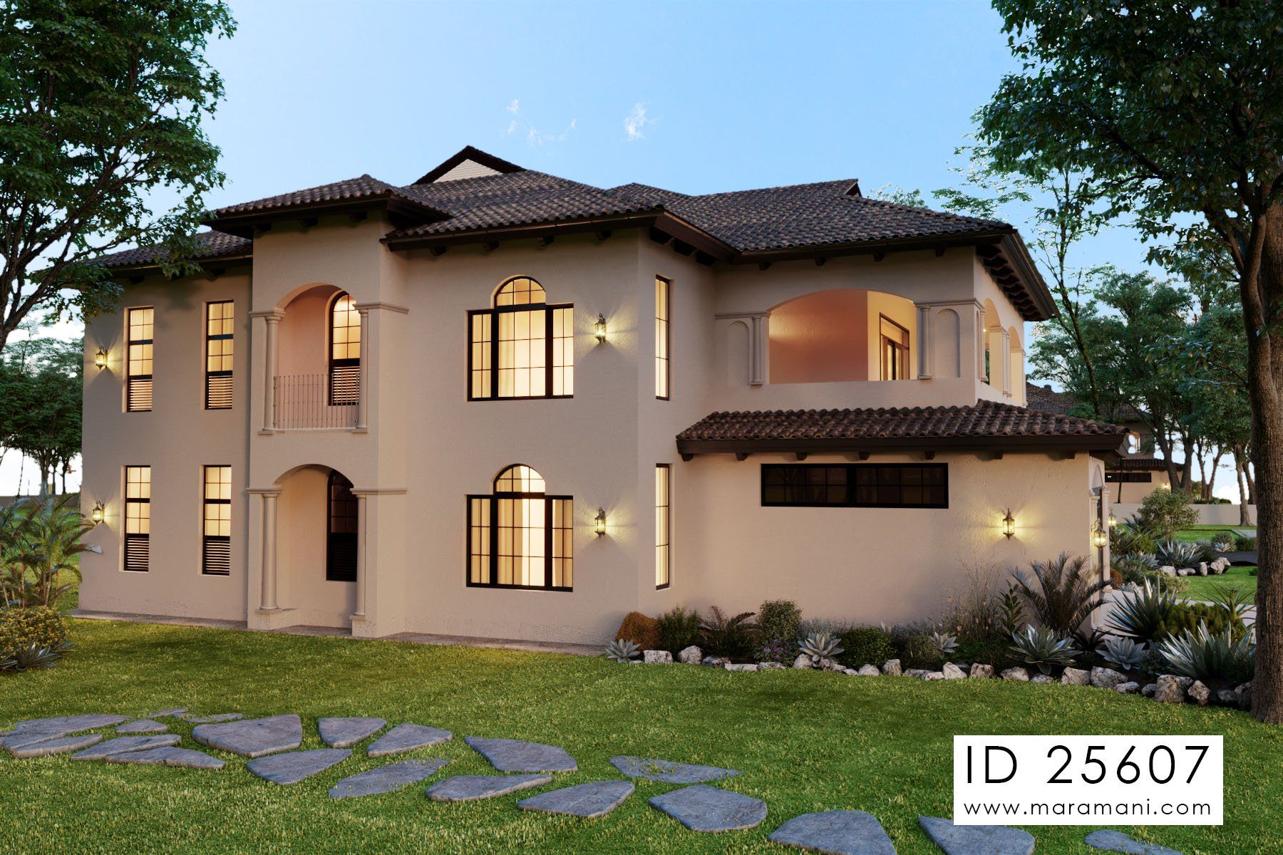 5 self-contained bedrooms house plan - ID 25607