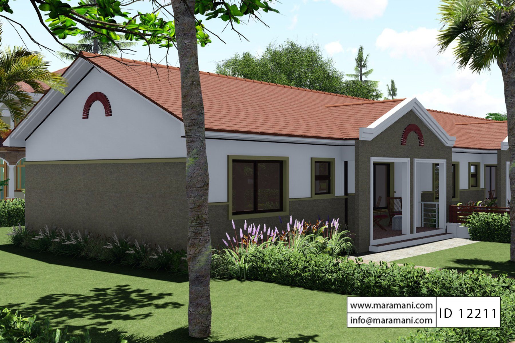 2 Bedroom Row House Plan - ID 12211