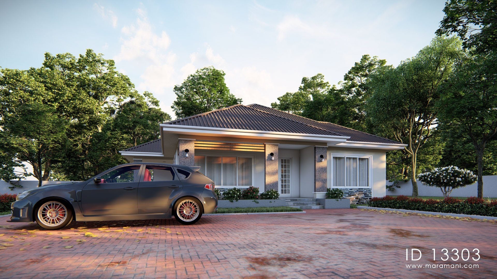 3 bedroom plan with 3 baths - ID 13303