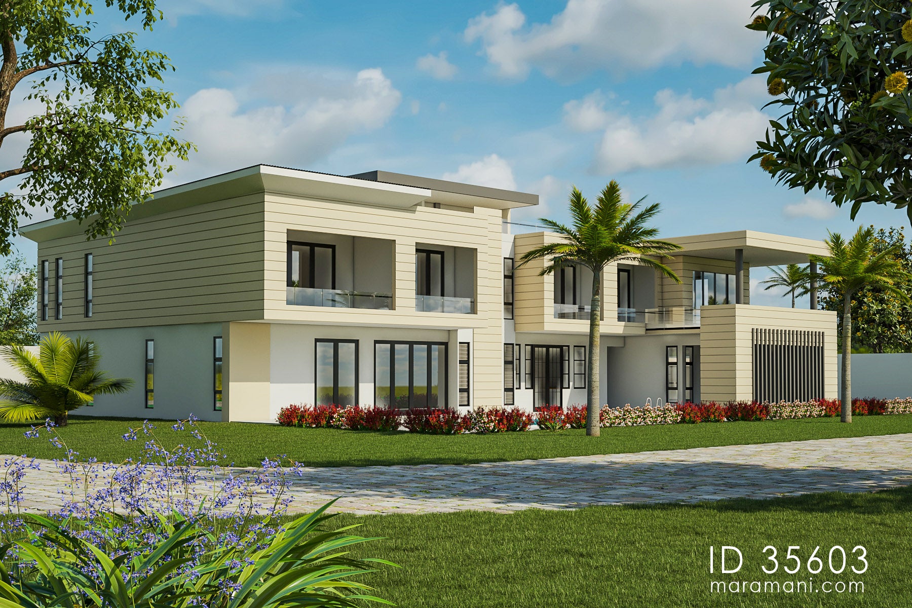 Contemporary 5 bedroom house design - ID 35603