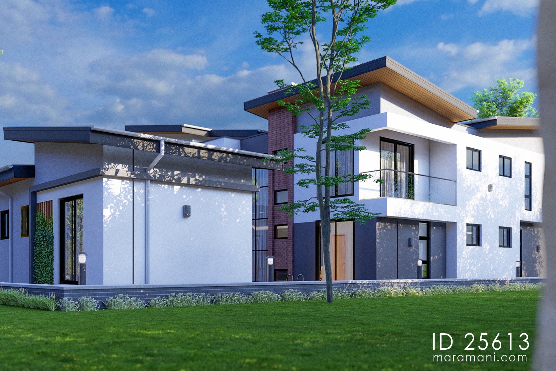 Contemporary 5-Bedroom house plan - ID 25613