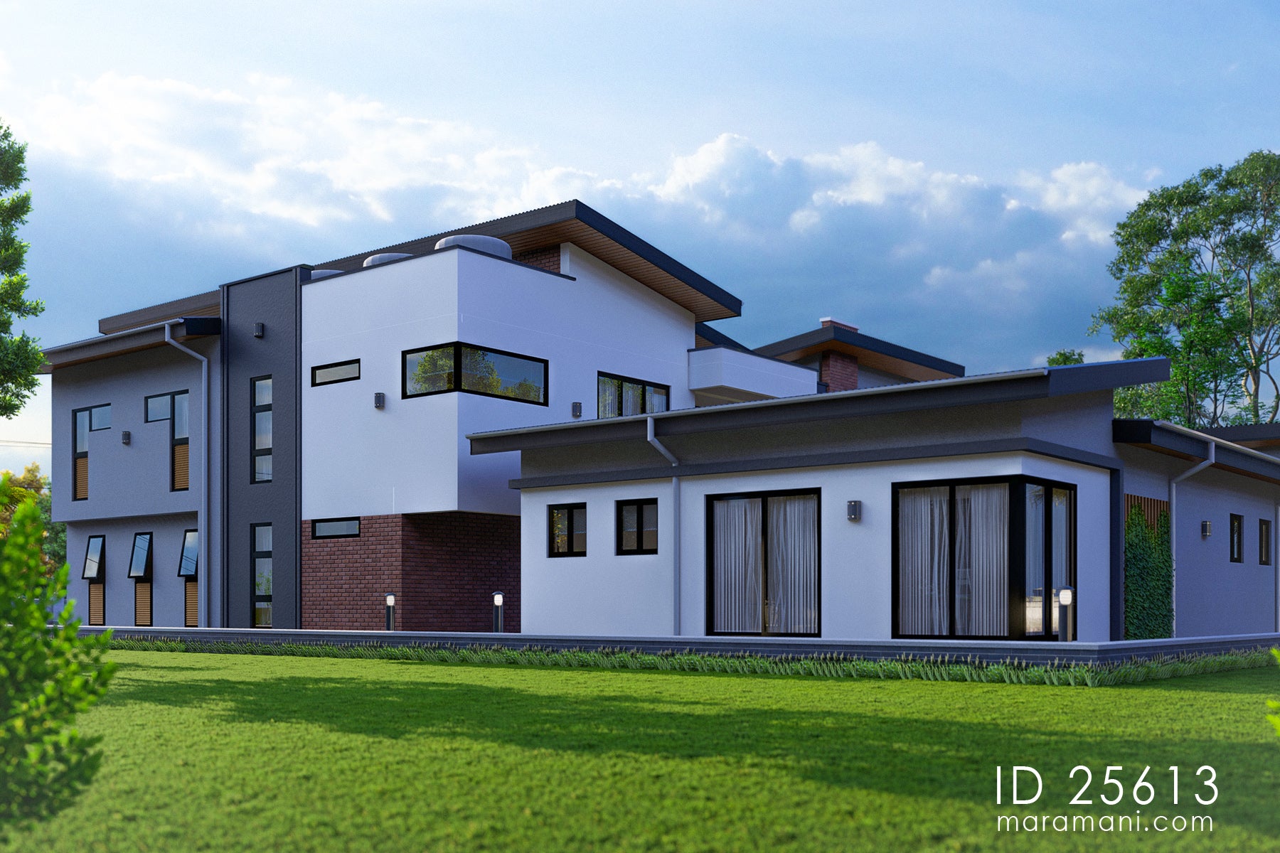 Contemporary 5-Bedroom house plan - ID 25613