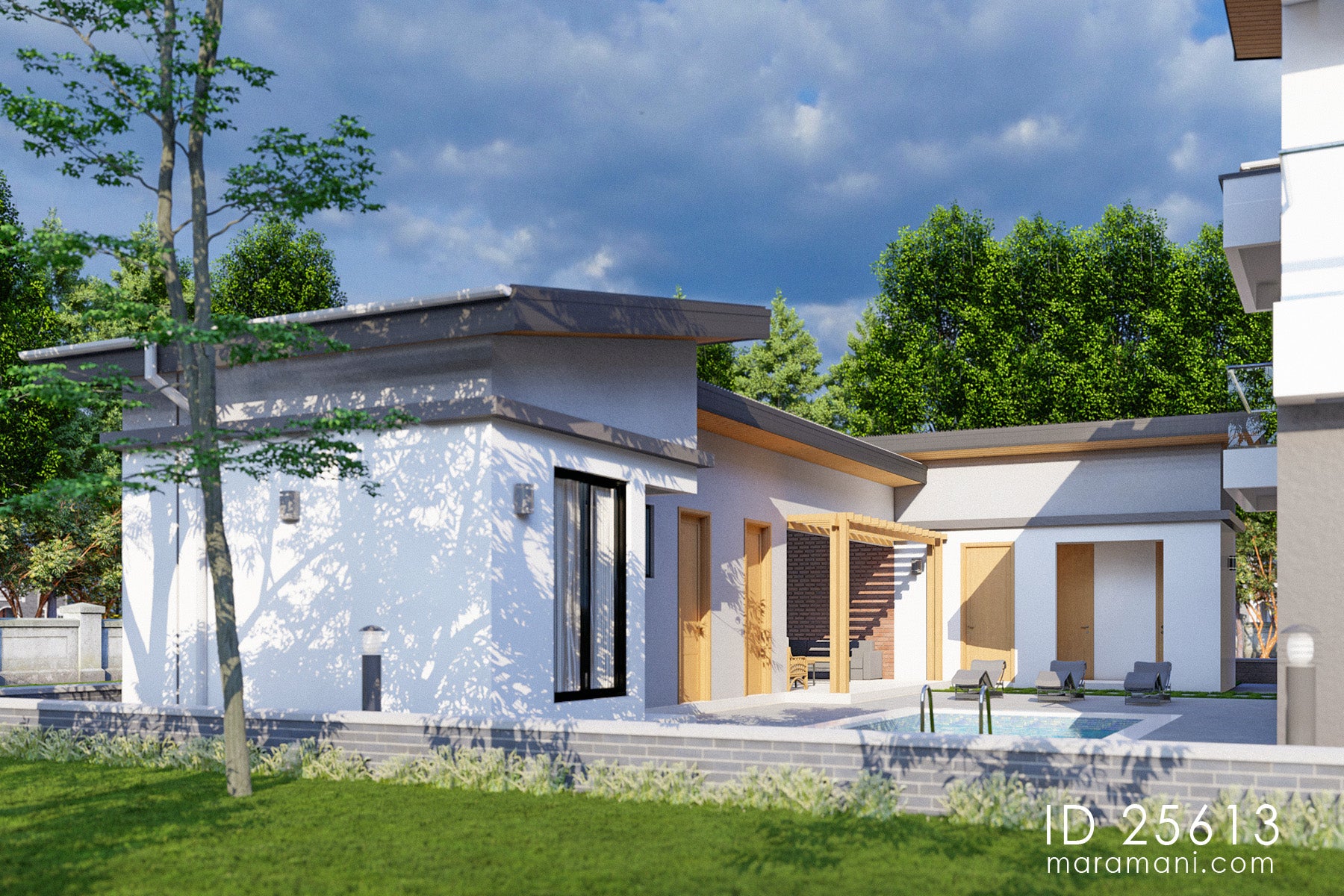 Contemporary 5-Bedroom house plan - ID 25613