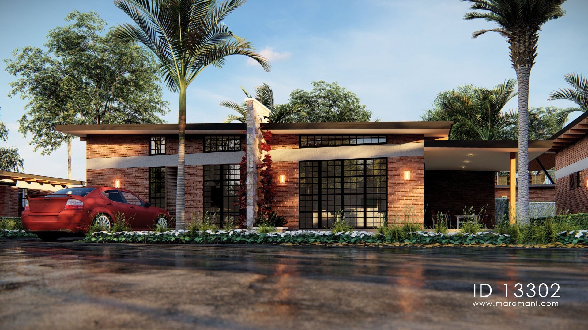 3 bedroom traditional house design - ID 13302