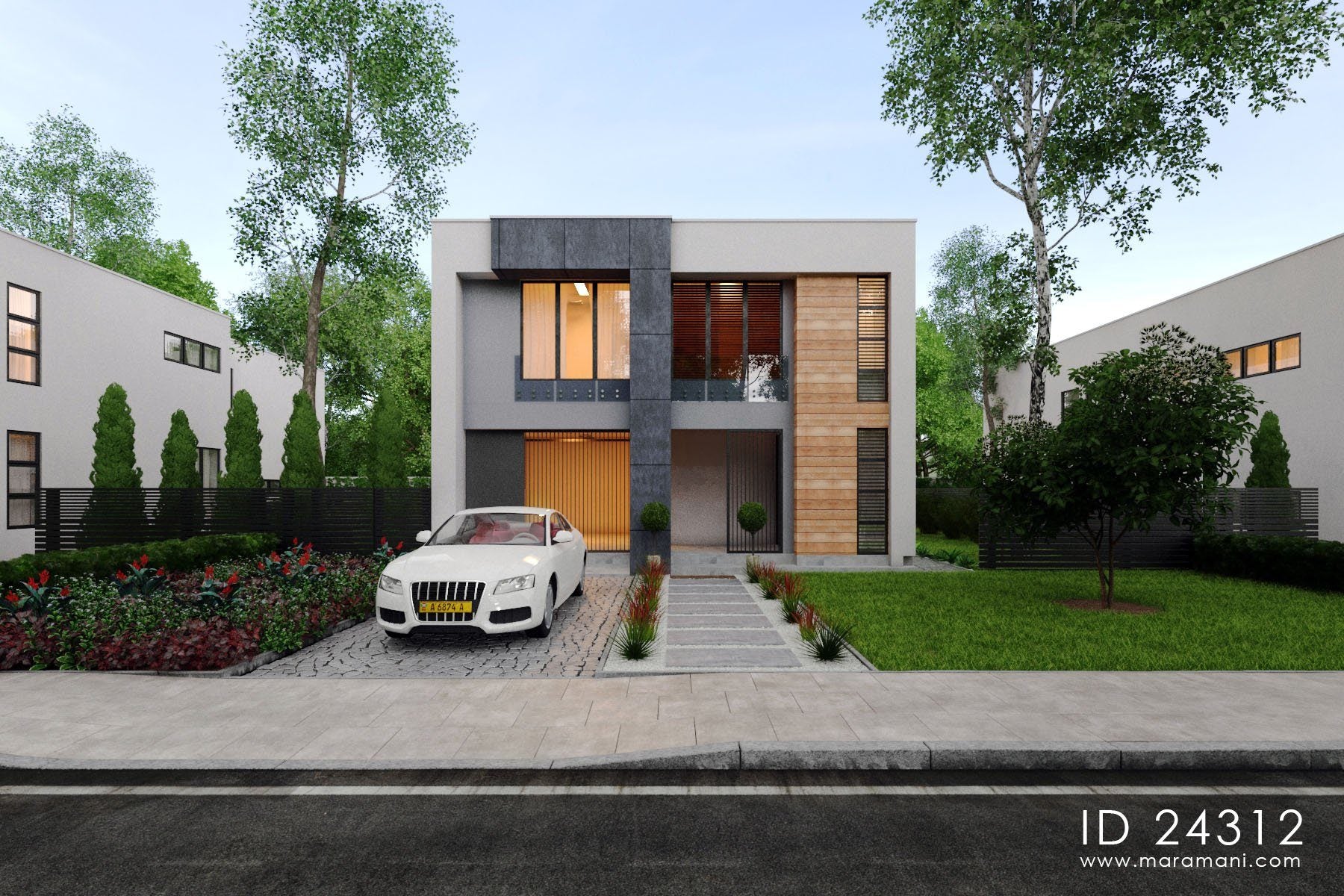 4 bedroom contemporary plan - ID 24312