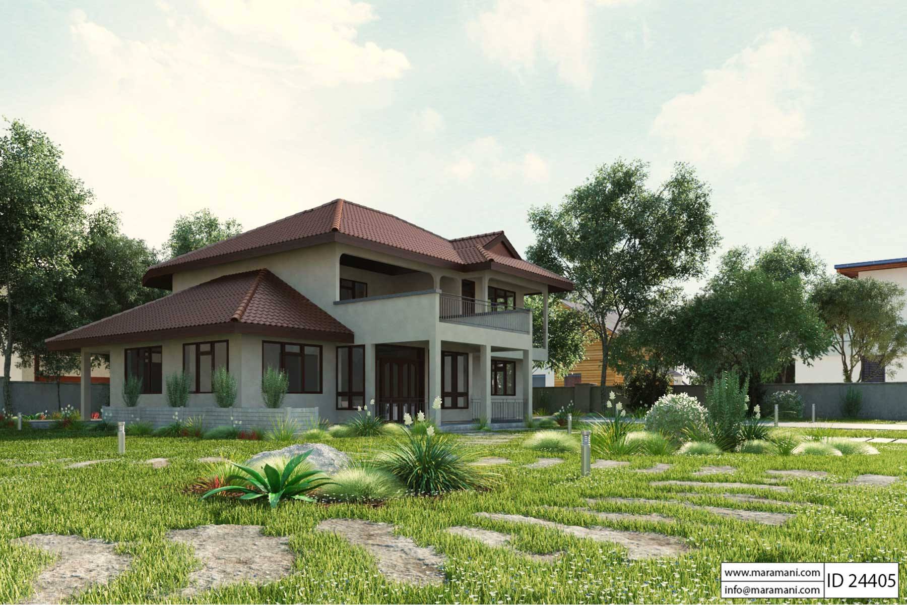 Four Bedroom Villa Plan - ID 24405