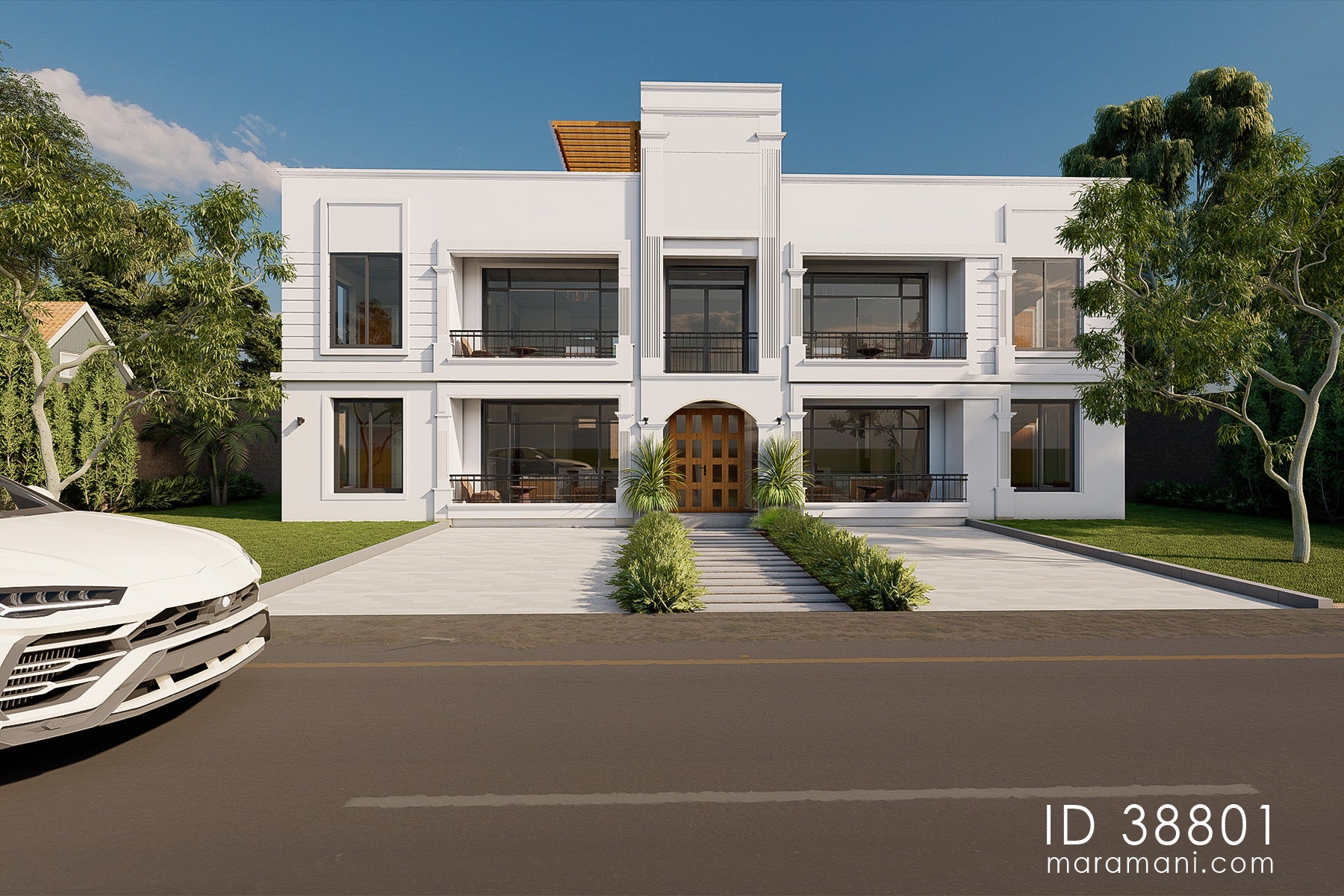 Fourplex 2-Bedroom apartment House Plan - ID 38801