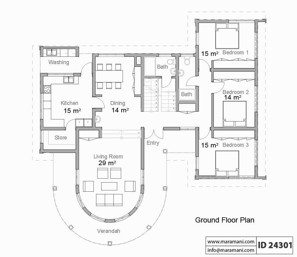 4 Bedroom House Plan - ID 24301
