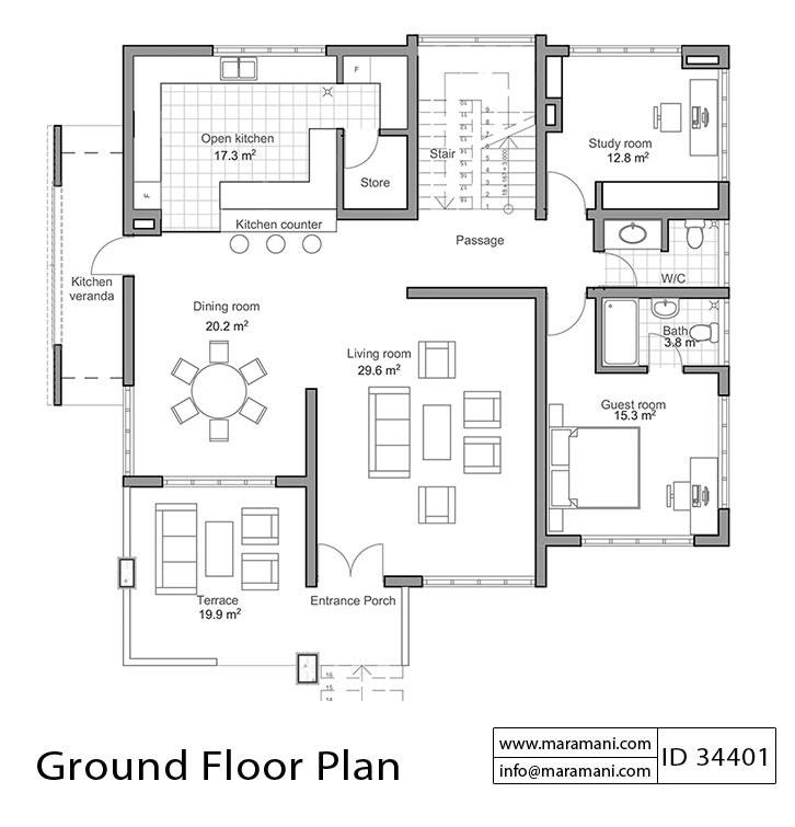 4 Bedroom House Design - ID 34401