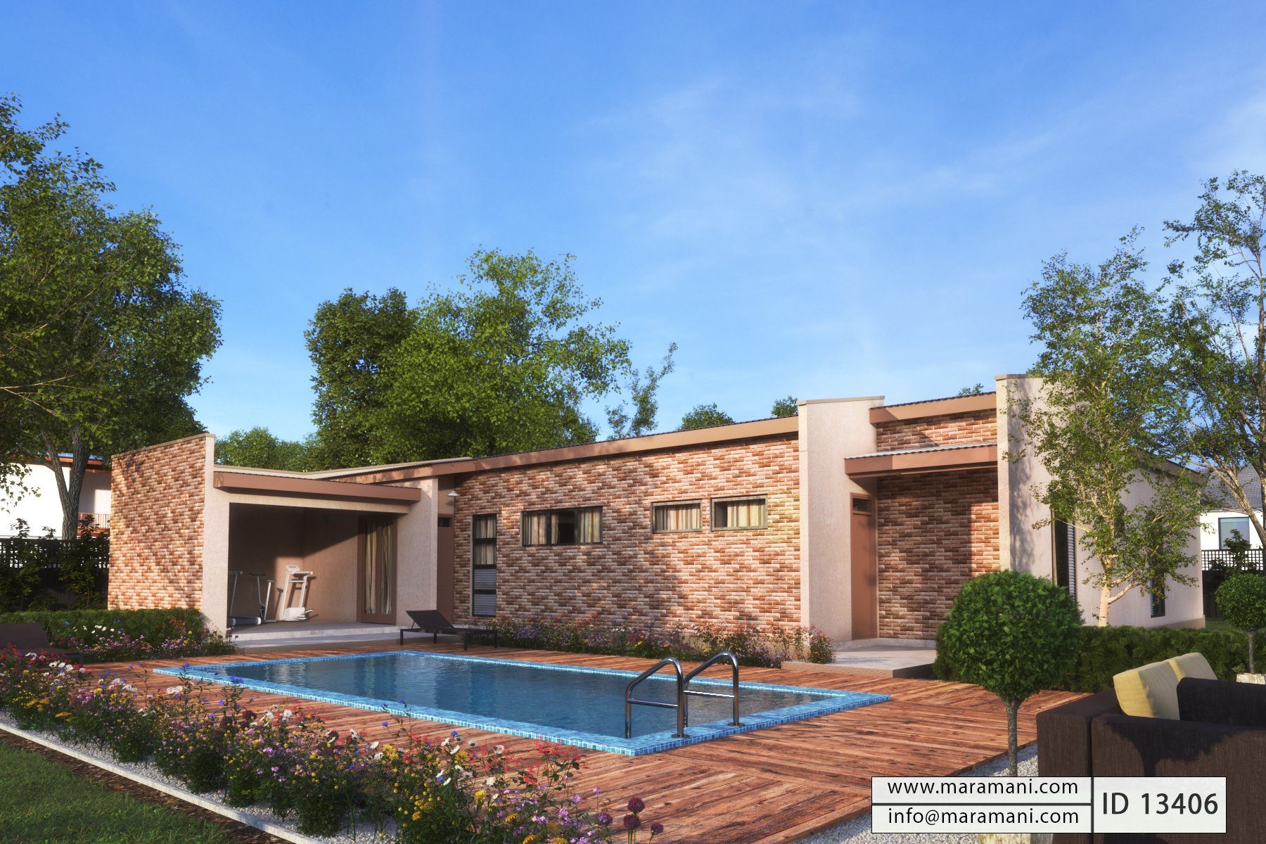 House Plan with 3 rooms - ID 13406