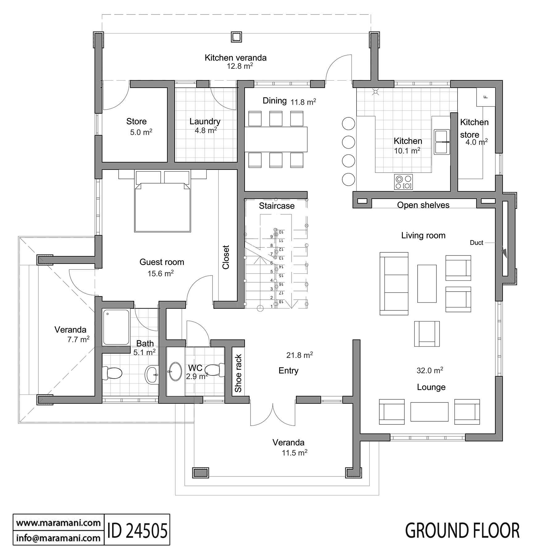 4 Bedroom House Plan - ID 24505