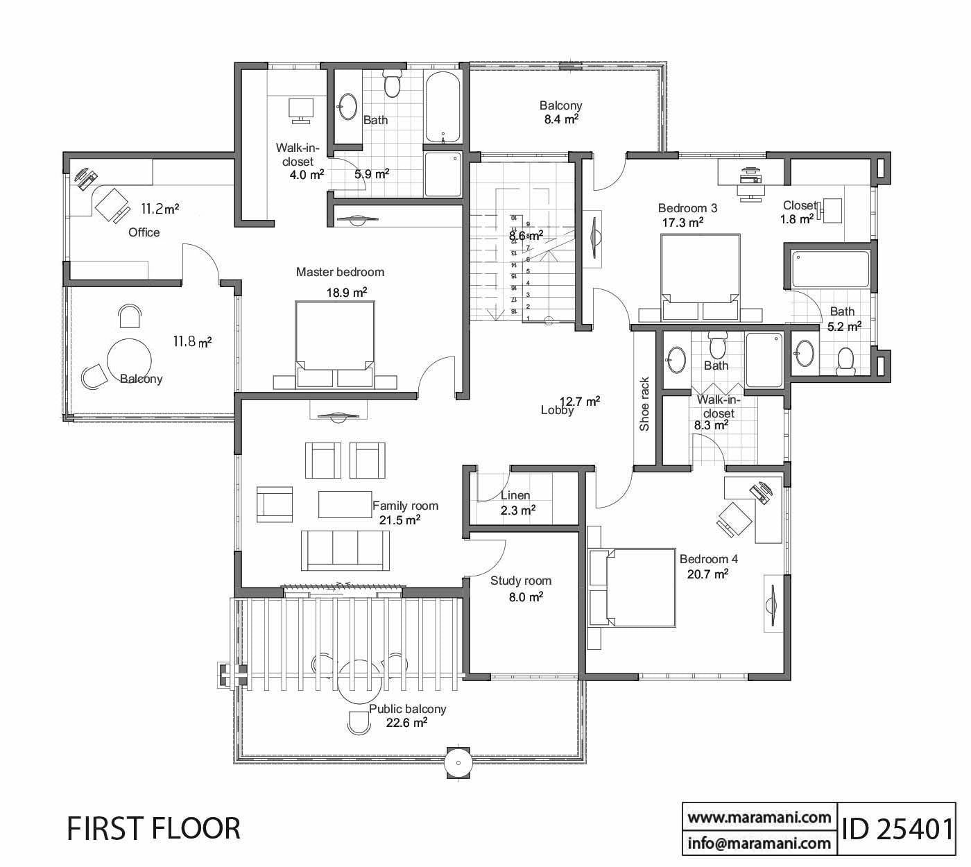 5 Bedroom House Plan - ID 25401