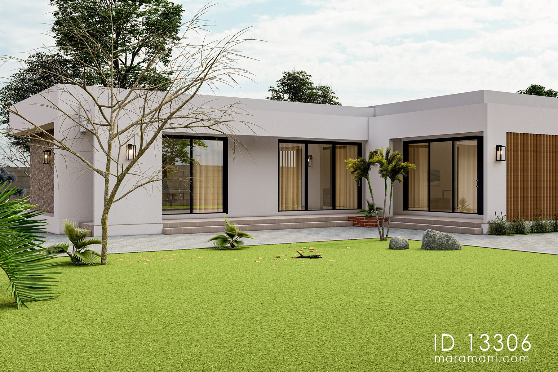 3 Room 3 Bathroom Plan - ID 13306