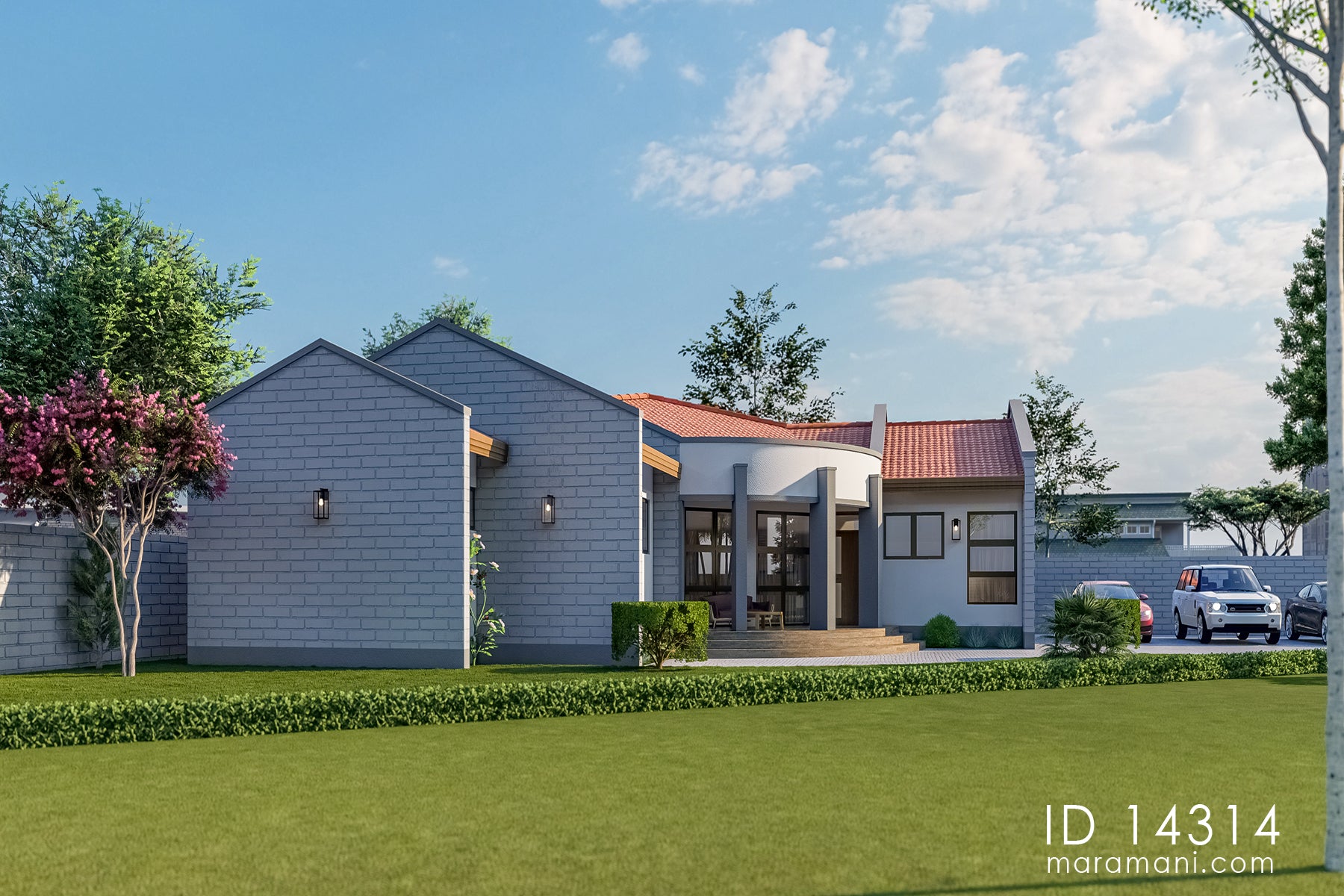 Affordable 4 Room 3 Bathroom Plan - ID 14314