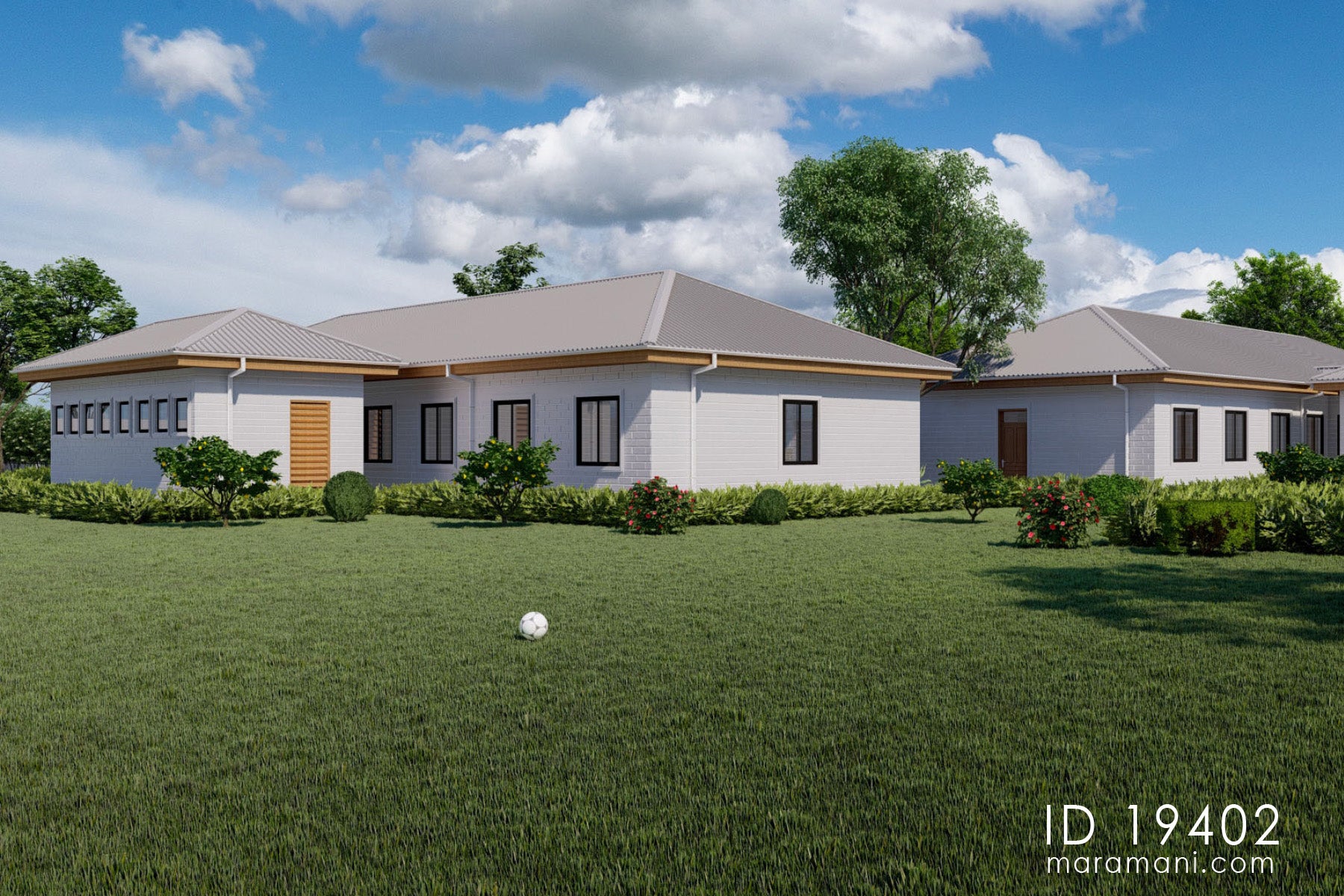 10-room, Single-Story Institutional Living Plan   - ID 19402