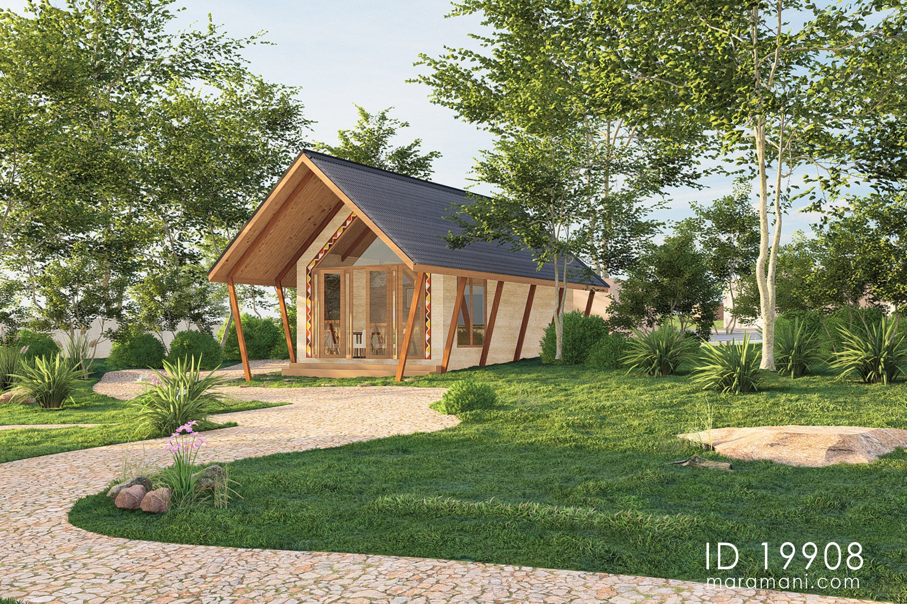 9-Bedroom, Single-Story Multi-Unit Lodge Plan - ID 19908