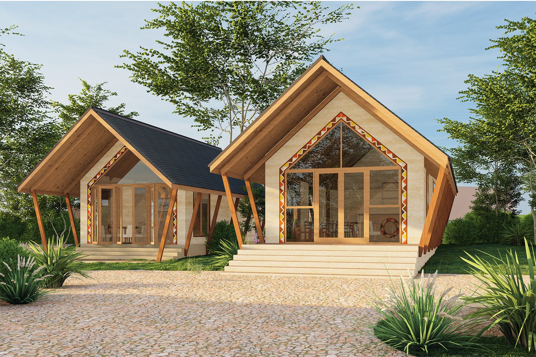 9-Bedroom, Single-Story Multi-Unit Lodge Plan - ID 19908