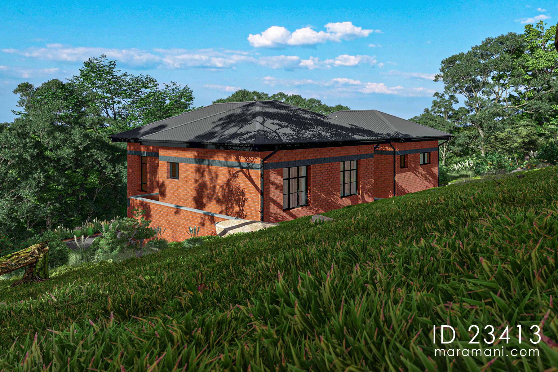 3-bedroom two-story house plan -ID 23413