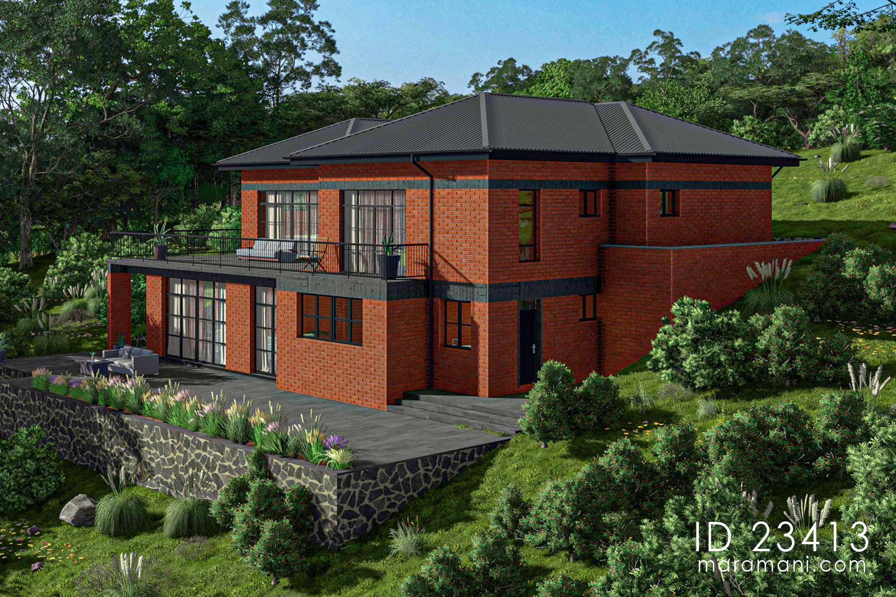 3-bedroom two-story house plan -ID 23413