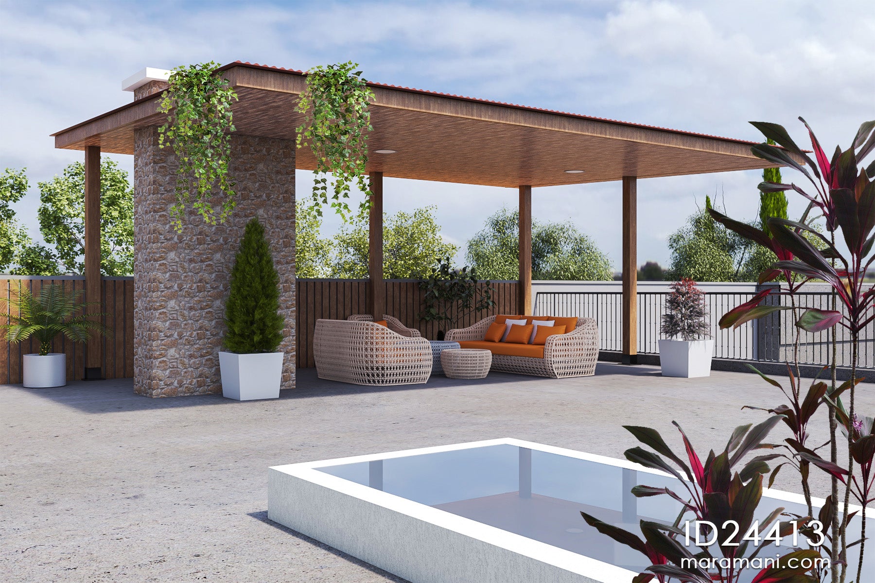 Elegant 2-Story 4 Bedrooms House Plan - ID 24413