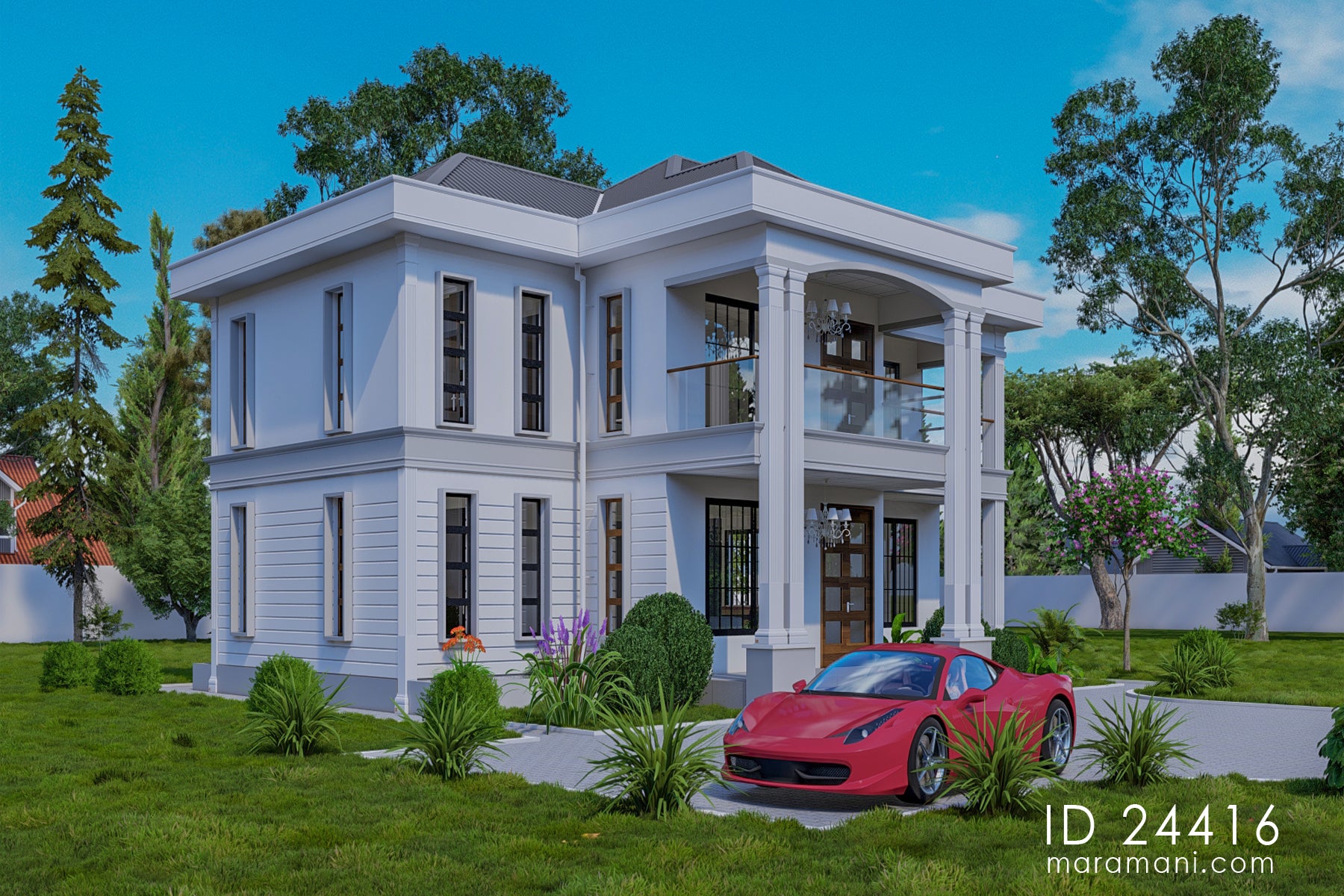 4-Bedroom, 2-Story House Plan - ID 24416