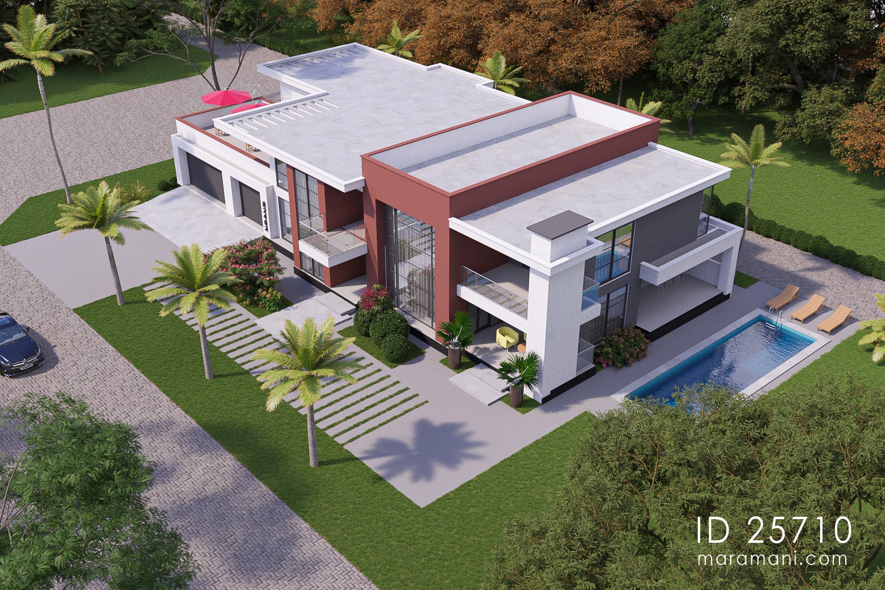 Luxurious 5-Bedroom 2-Story Mansion with Premium Amenities   – ID 25710