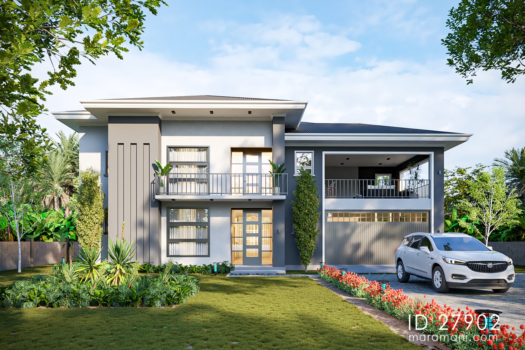 Grand 7-Bedroom 2-Story Mansion with Luxury Amenities – ID 27902