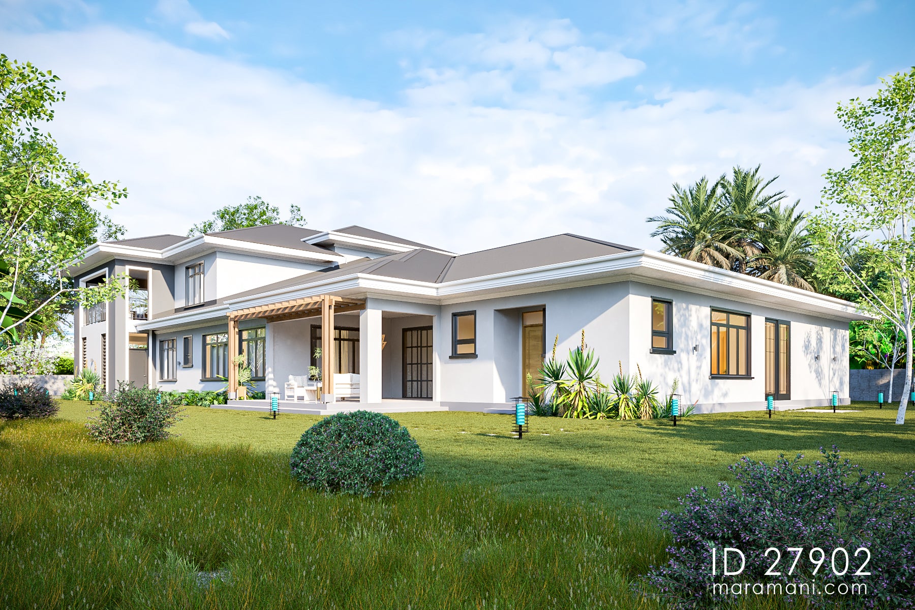 Grand 7-Bedroom 2-Story Mansion with Luxury Amenities – ID 27902