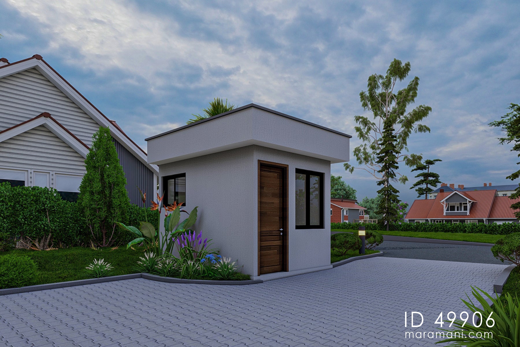 12-Bedrooms, 4-Story Apartment Block Plan - ID 49906