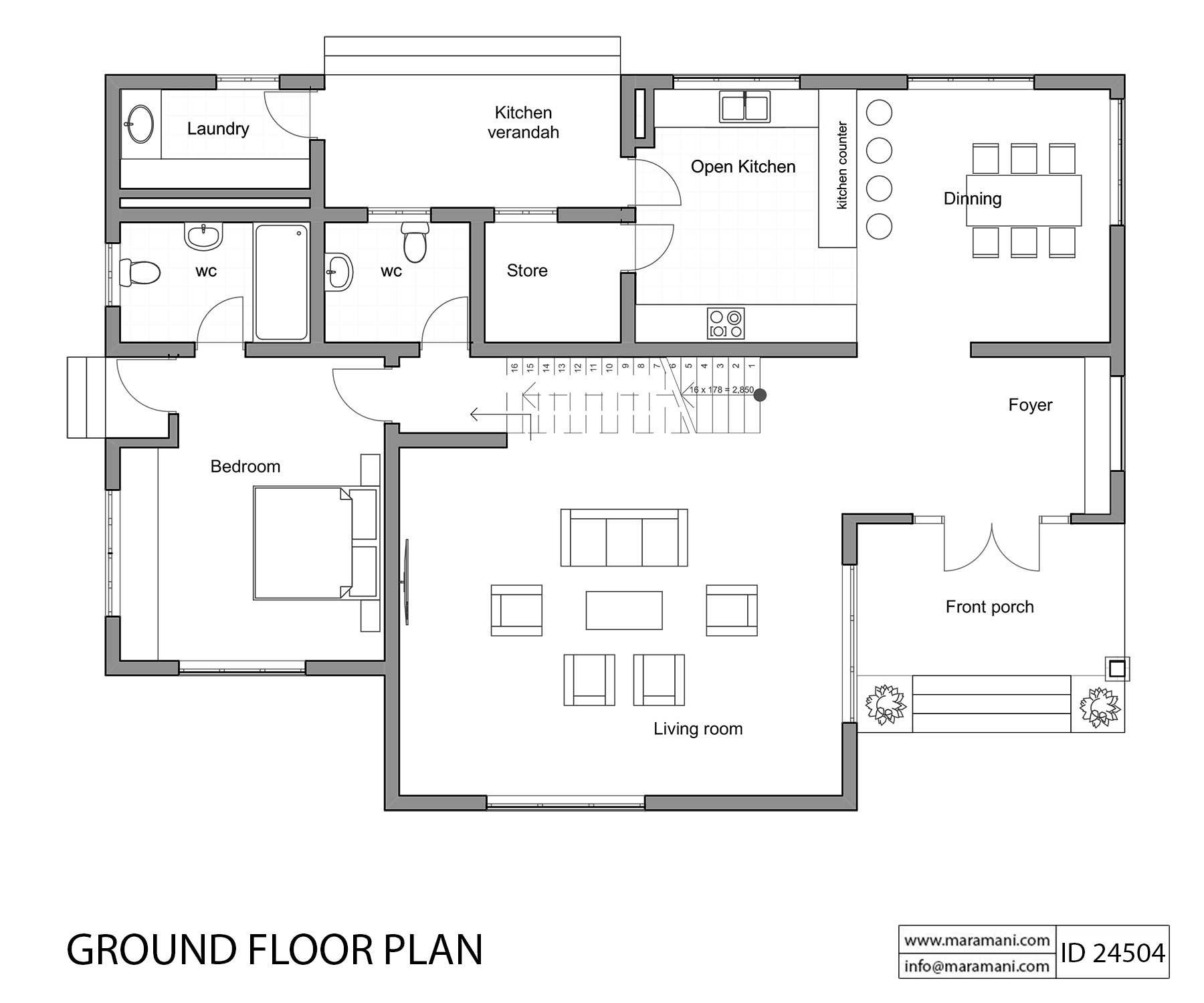 4 Bedroom House Plan - ID 24504