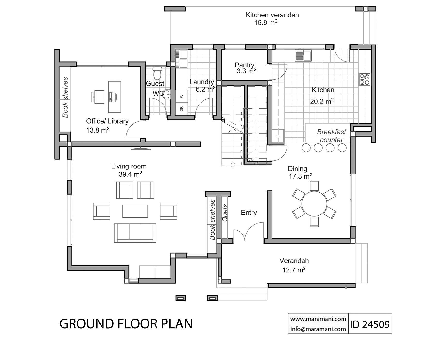Modern 4 bedroom house design - ID 24509