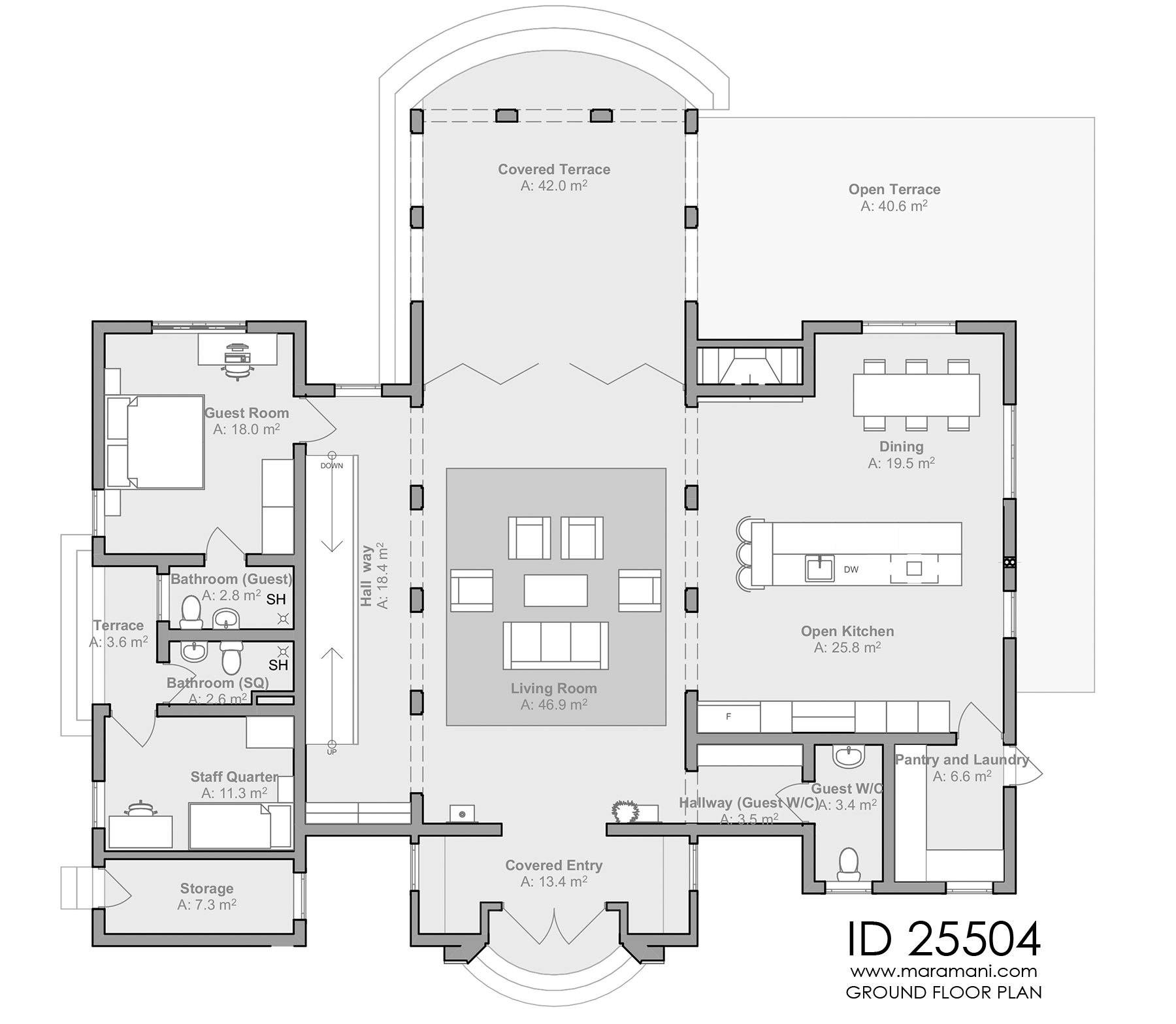Coastal style 5 bedroom house - ID 25504
