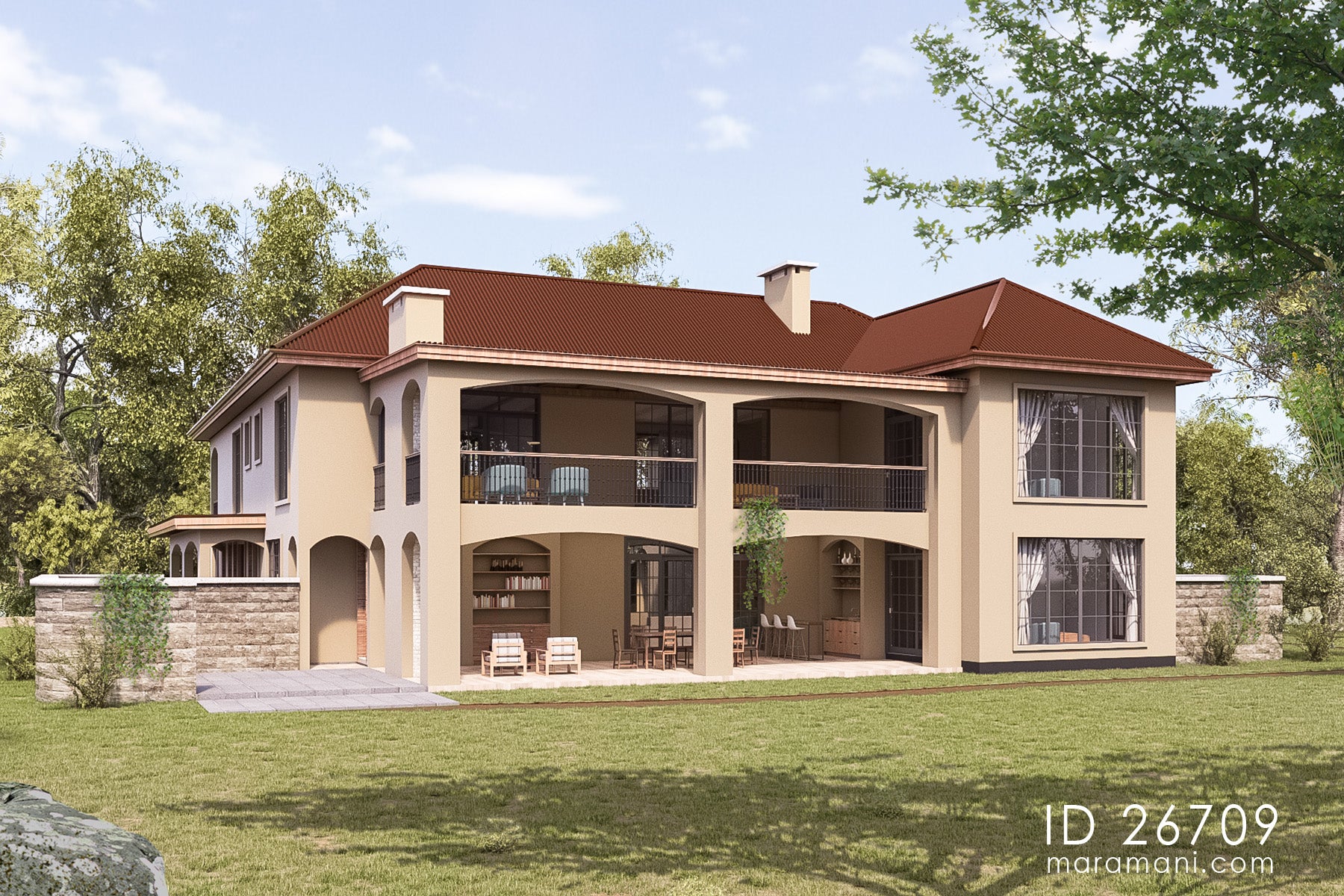 Luxury 6 bedrooms House Plan - ID 26709