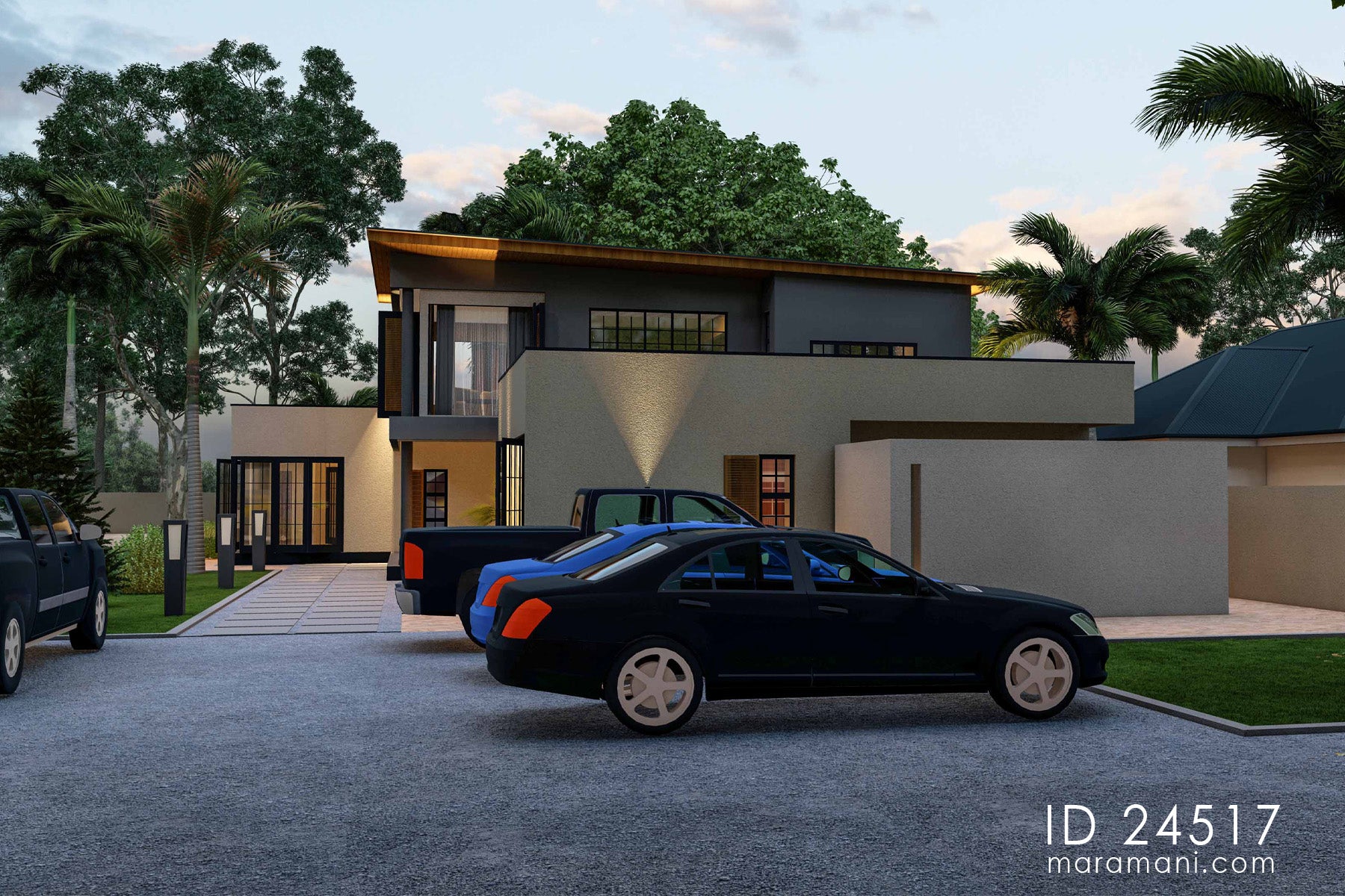 Modern 2-storey 4 Bedroom House - ID 24517