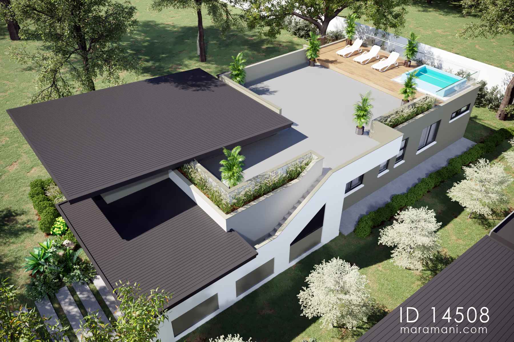 Modern 4 Bedroom House - ID 14508