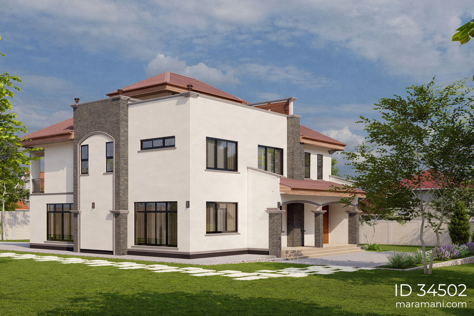 Modern 4 Bedroom House - ID 34502