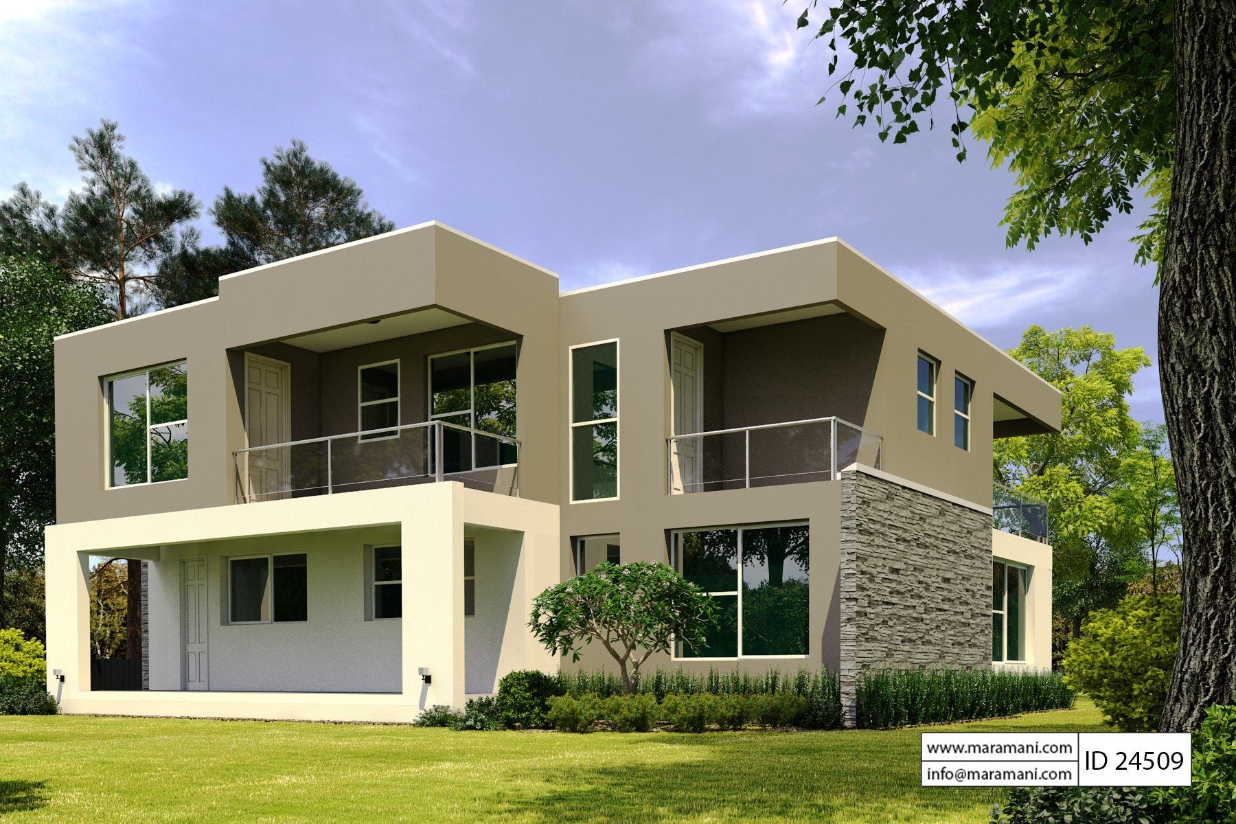 Modern 4 bedroom house design - ID 24509