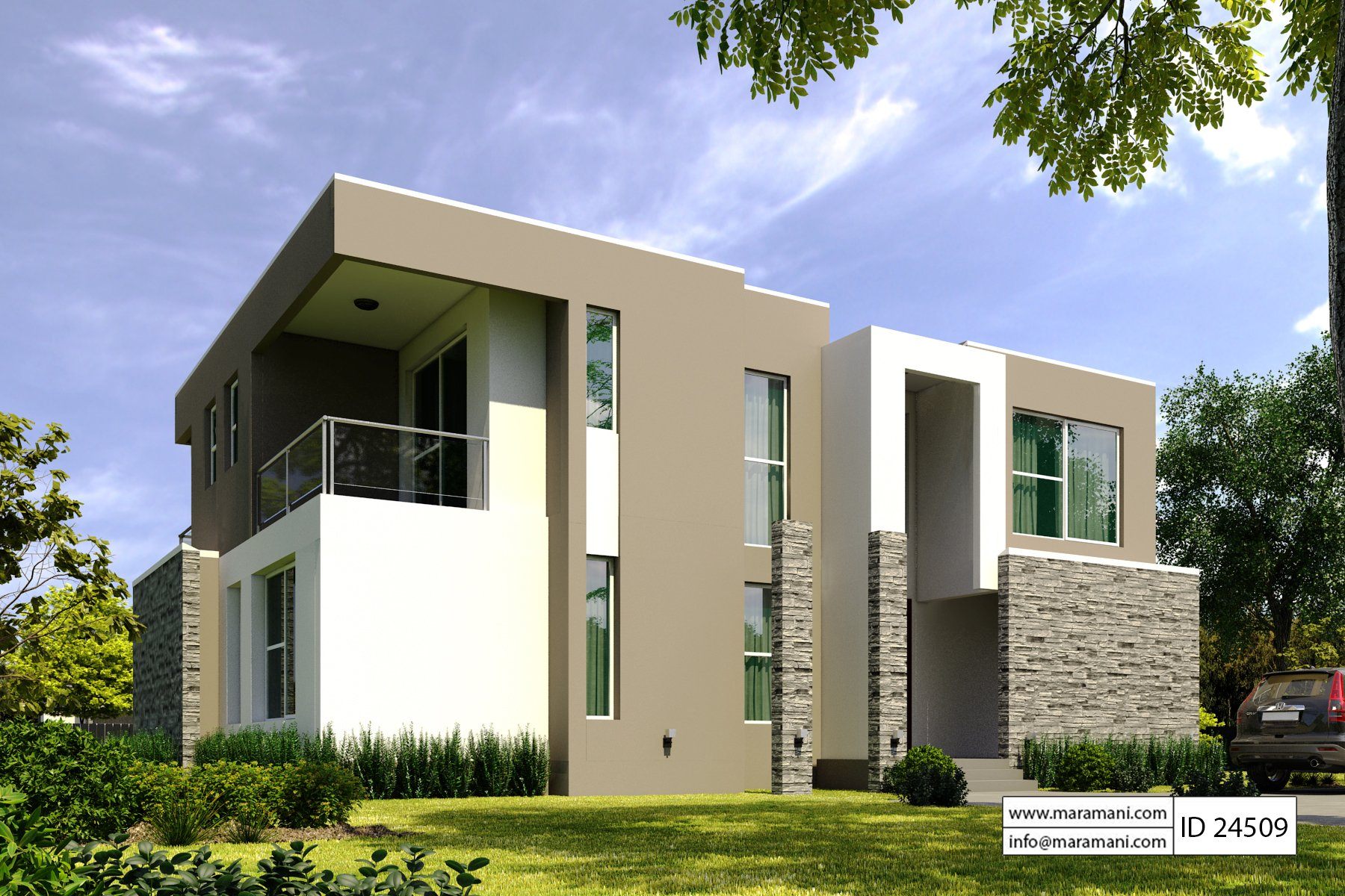 Modern 4 bedroom house design - ID 24509