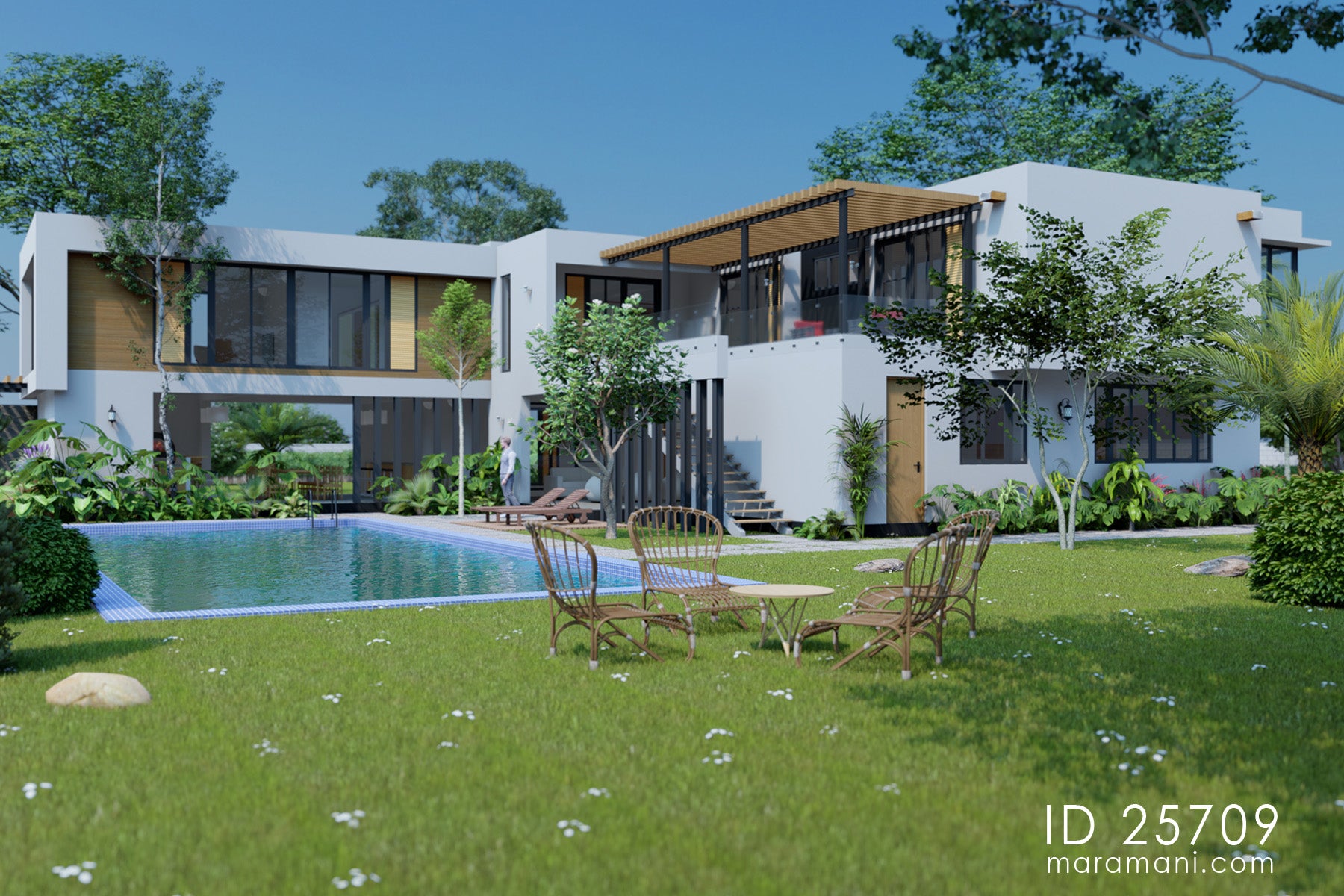 Modern 5 Bedroom Mansion Design - ID 25709